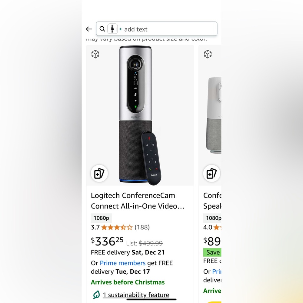 - Logitech ConferenceCam Connect All-in-One Video Collaboration